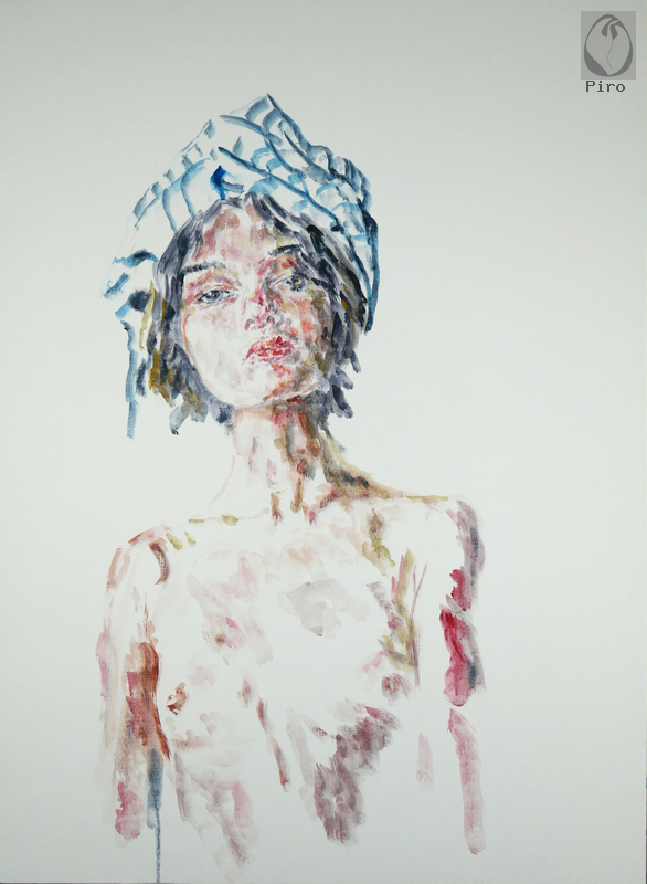 oil on paper - olio su carta di Piro